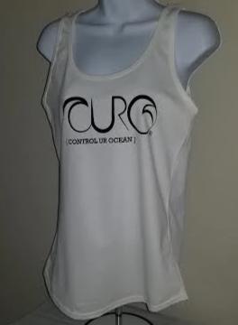 CURO White Tank Top With Black CURO