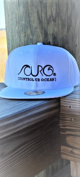 CURO White & Black Snap Back Hat