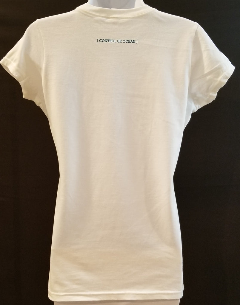CURO White T-Shirt With Teal Florida Outline CURO